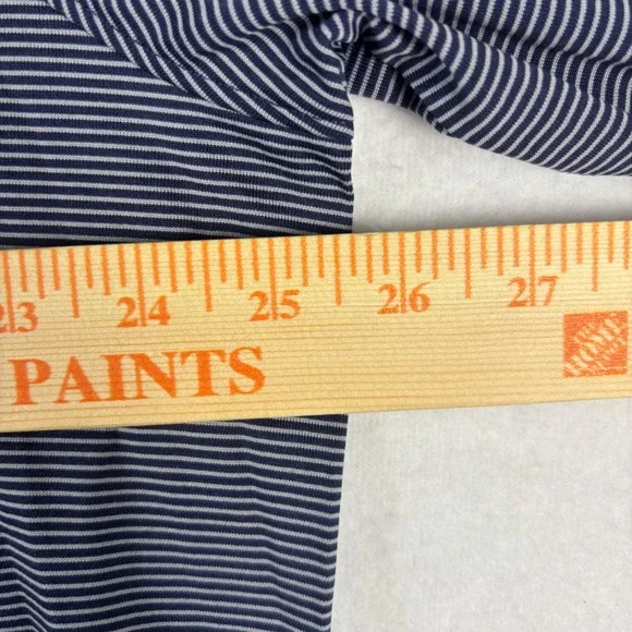 Under Armour Mens 2XL HeatGear 1/4 Zip Pullover Navy Blue Striped Performance - Picture 4 of 15